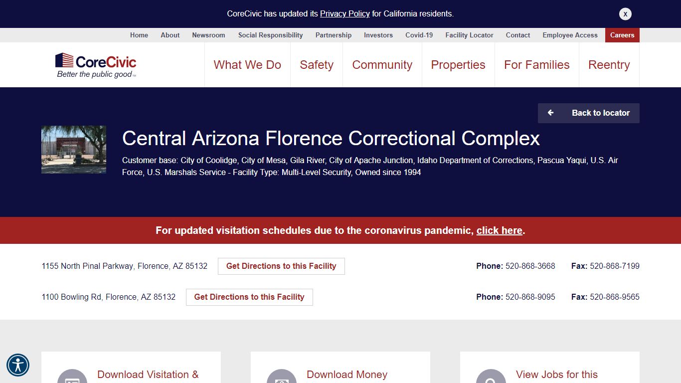 Central Arizona Florence Correctional Complex - CoreCivic